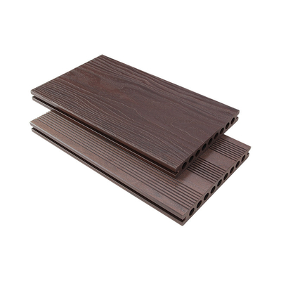 38% HDPE Texture Hollow Composite Decking Boards Ultra Natural Color