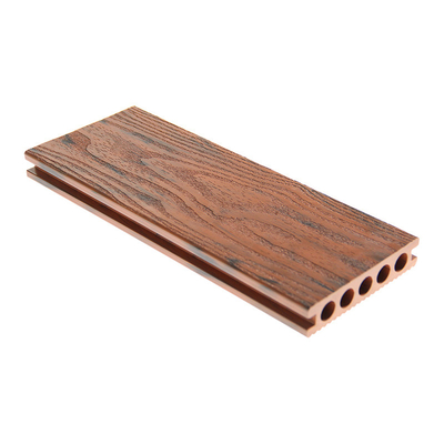38% HDPE Wood Grain Cedar Tone Composite Decking Boards Garden Easy Installation